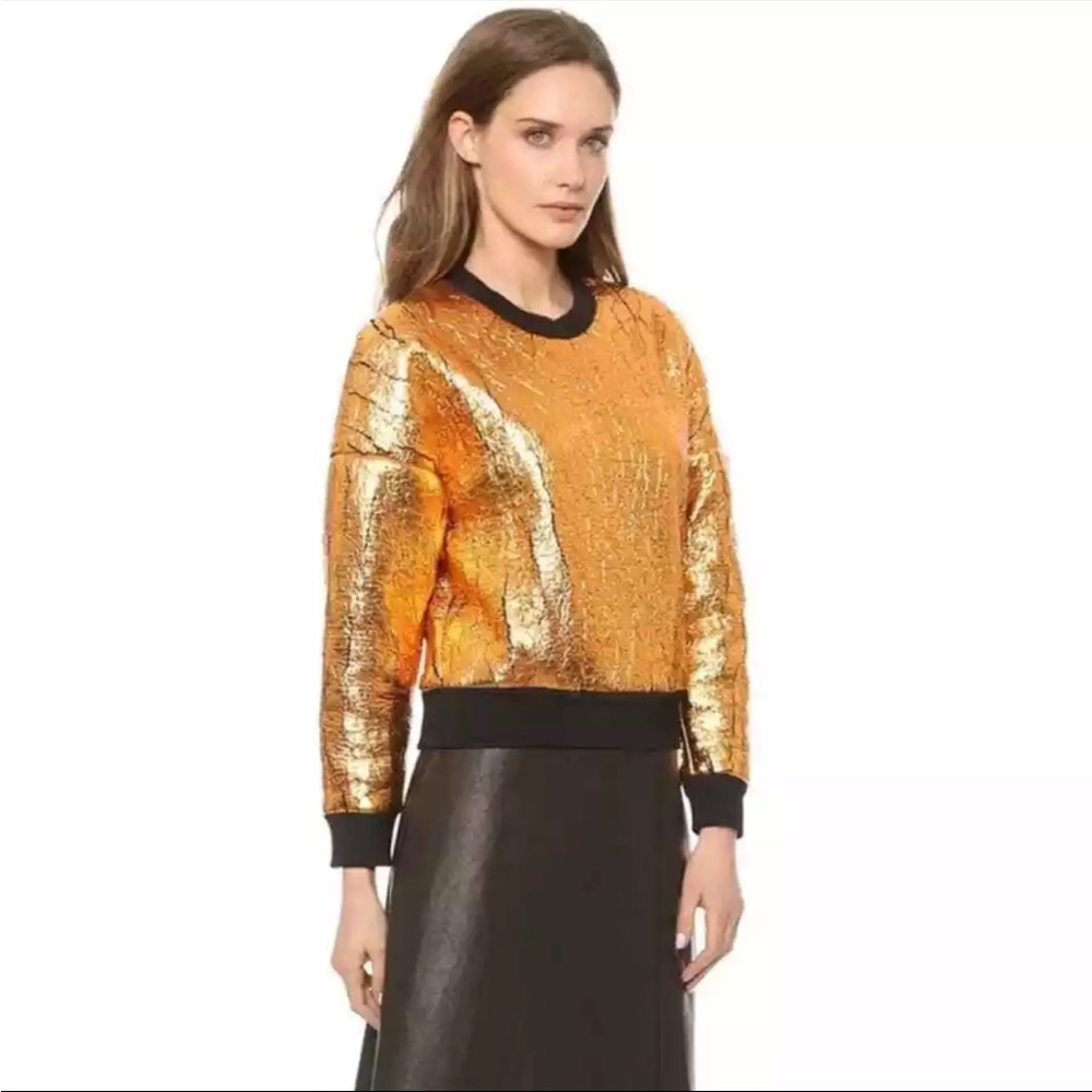 3.1 Phillip Lim Copper Crackled Sweater
